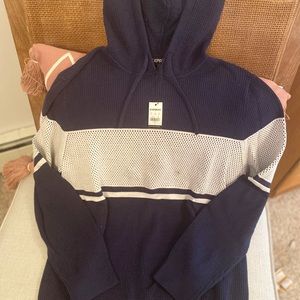 Men’s NWT Express sweater size Large Navy/White
